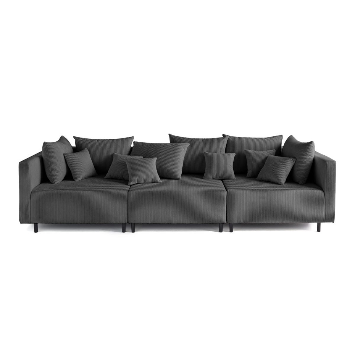 Canapé Modulable 3 places - EDINBURG gris foncé, BEST MOBILIER