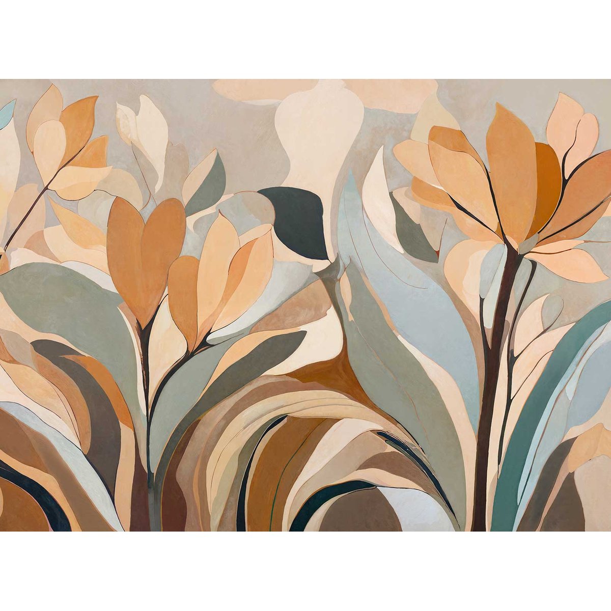 Papier peint Éclosion d'Ambre multicolore, HEXOA