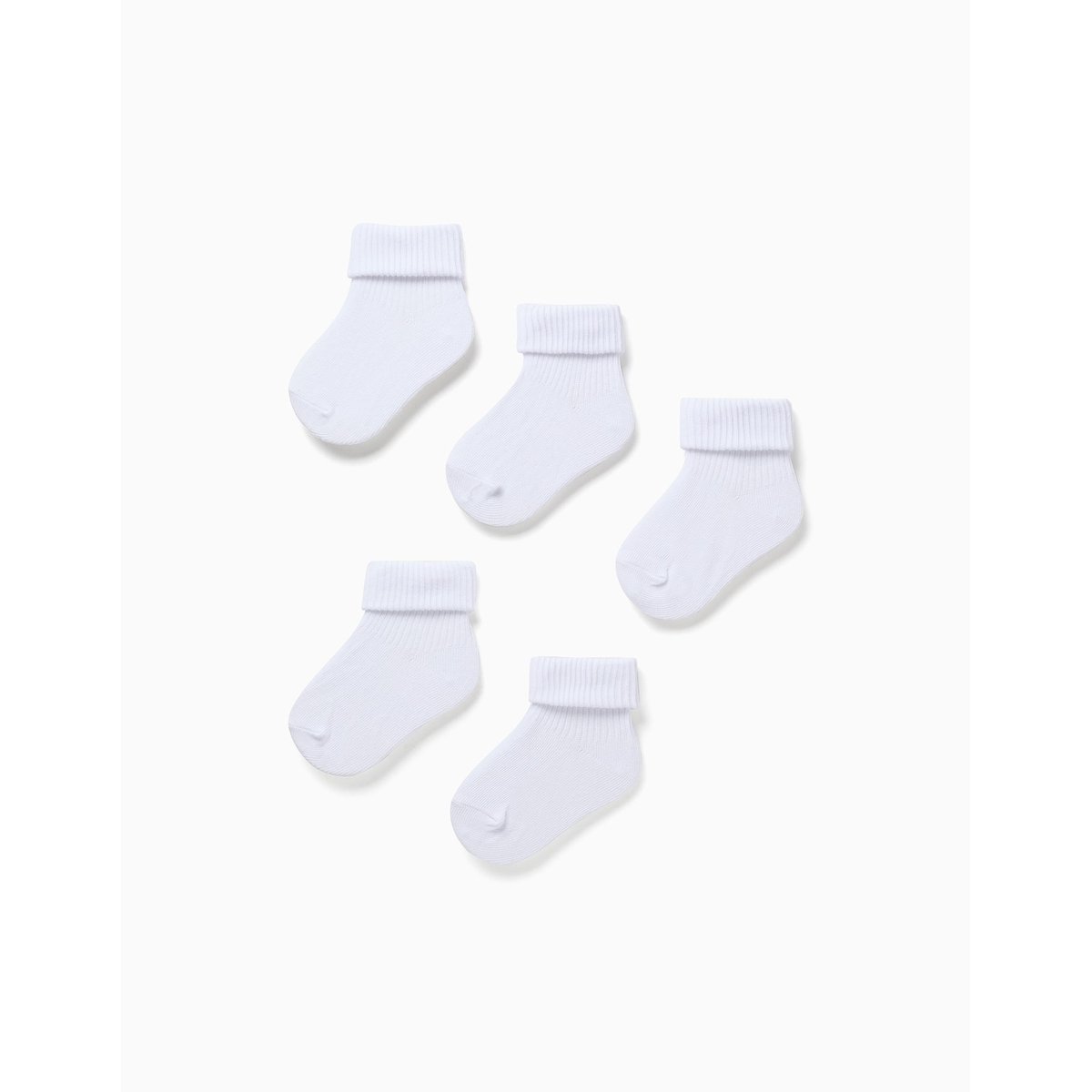 Pack 5 Paires de Chaussettes blanc, ZIPPY