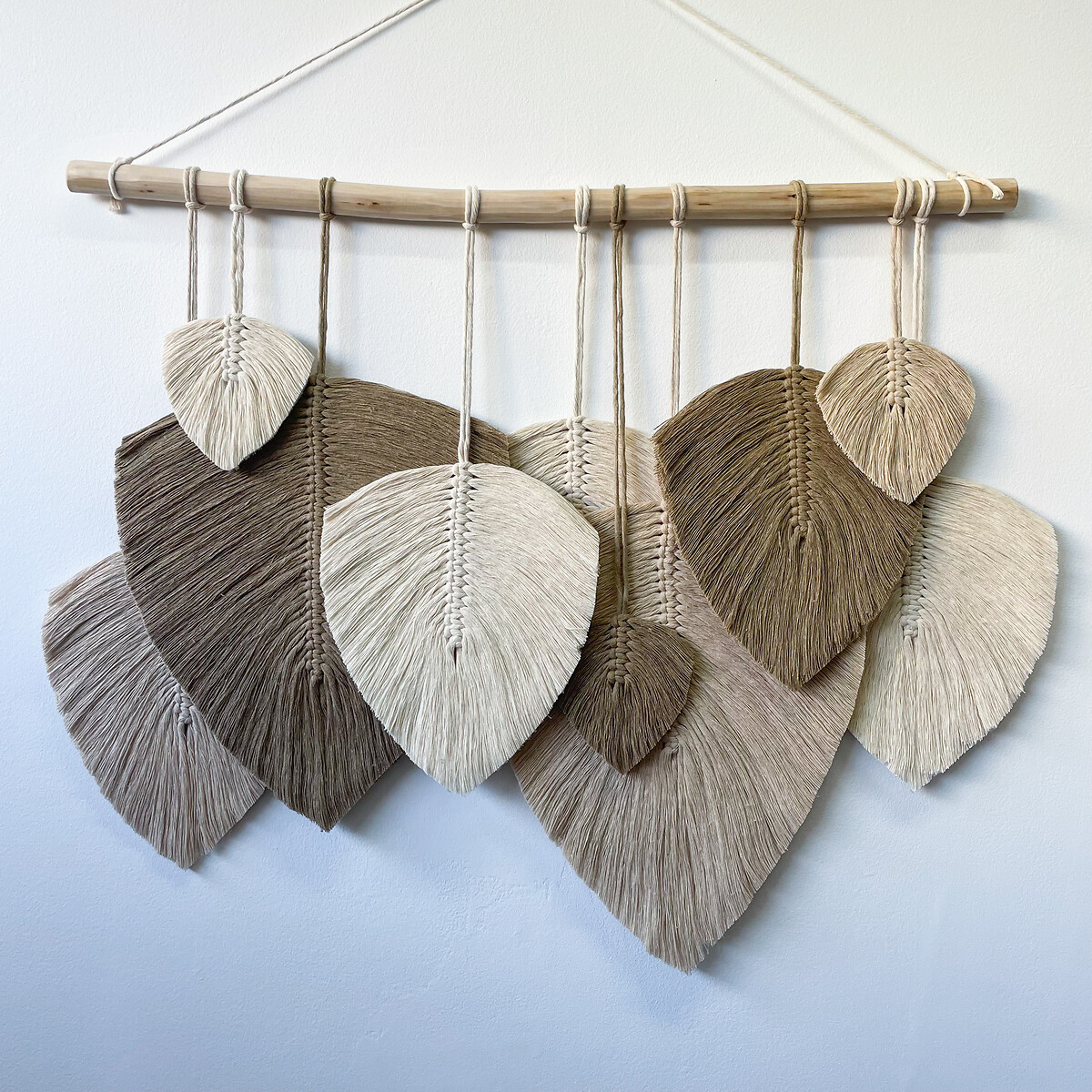 Decoração de parede em macramé FALLEN II, Macramar natural/castanho, MACRAMAR