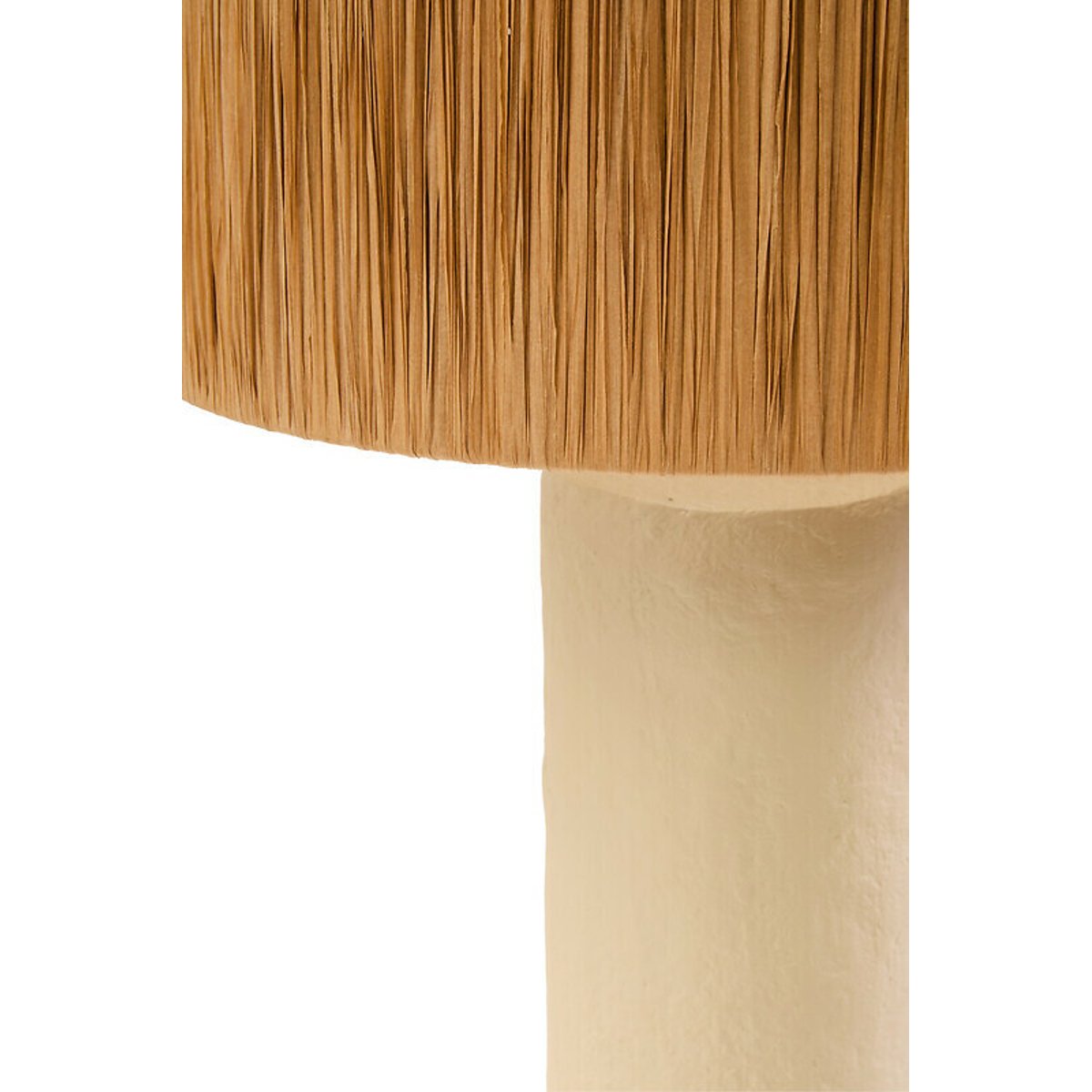 51cm Coole Papier Mache Style Table Lamp With Natural Raffia Shade natural, ÉDITÉ