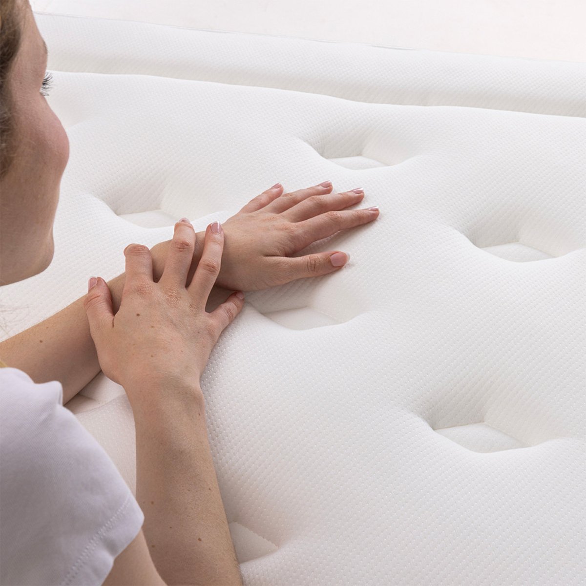 Matelas à ressorts et mémoire de forme, accueil équilibré- MOJO couleur unique, DRAWER