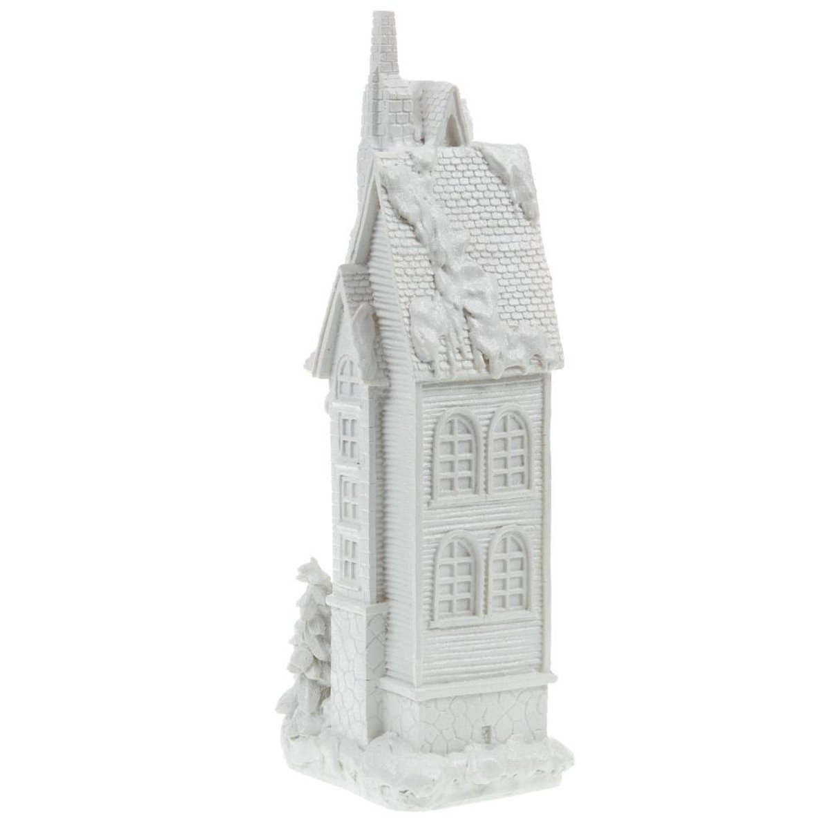 Maison de Noël haute 36 cm he blanc, AMADEUS