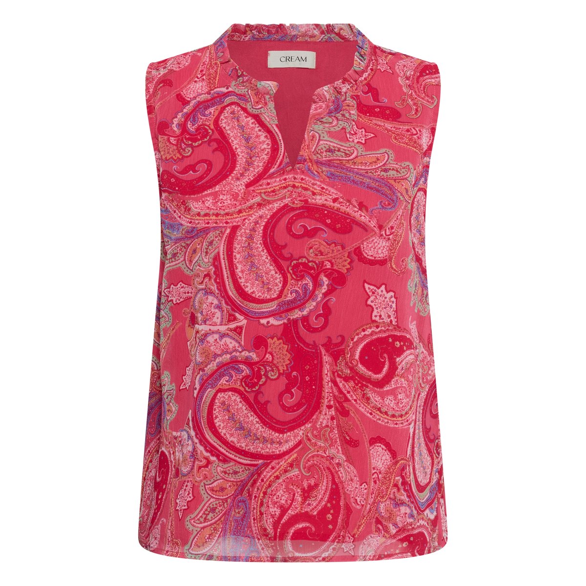 Blouse sans manches rose cachemire, CREAM
