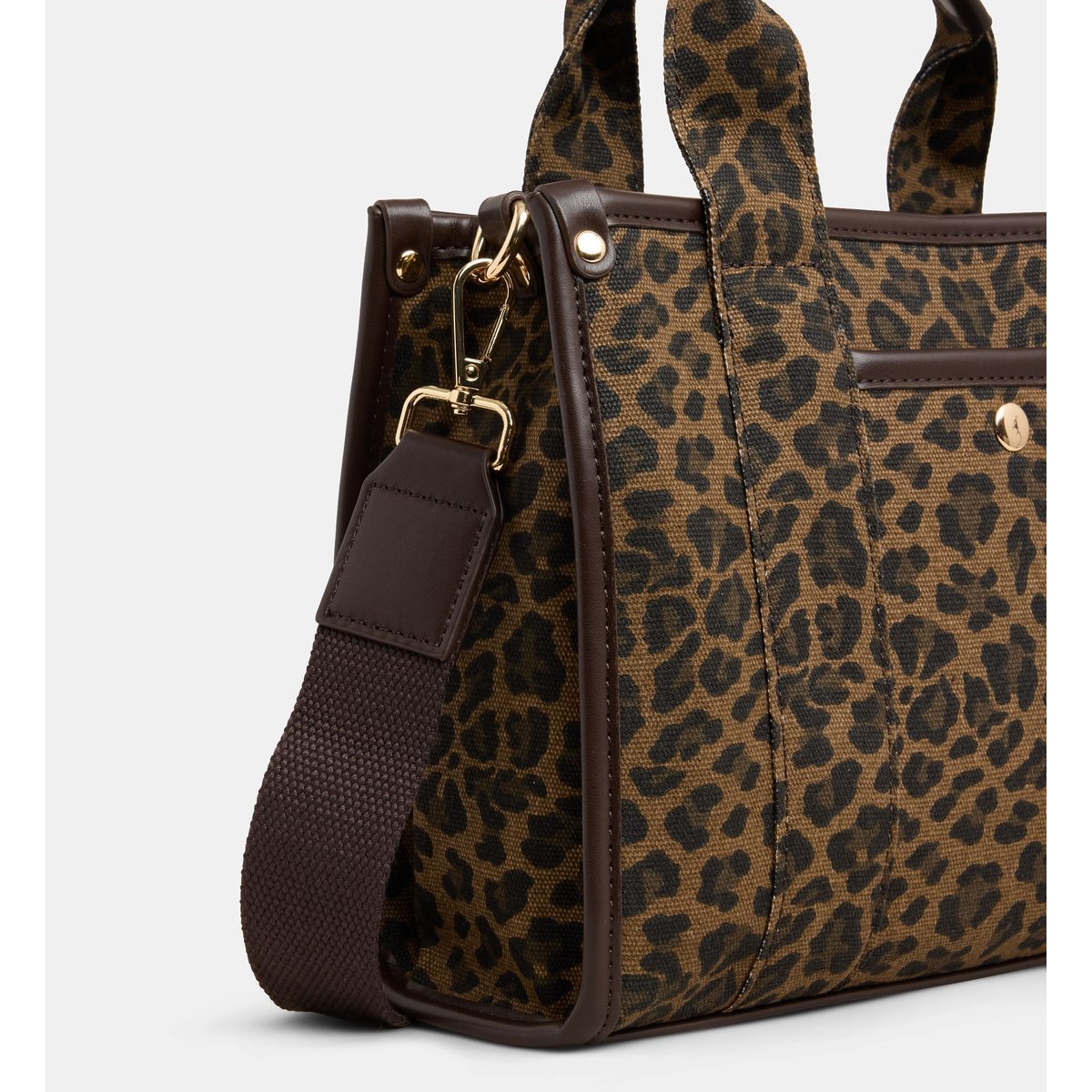 Sac cabas mini teddy canvas léopard, GALERIES LAFAYETTE