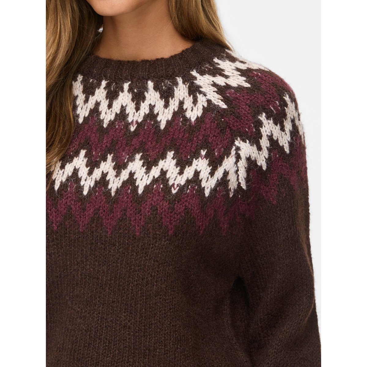 Pull En Maille marron - coffee bean1, VILA