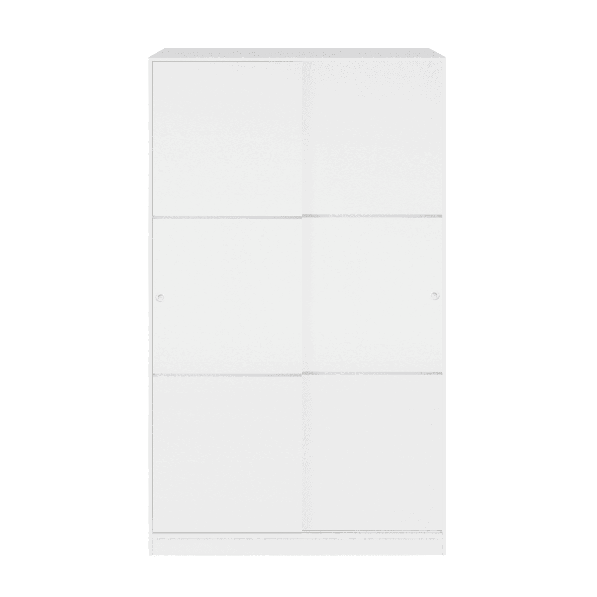 Armoire 2 portes coulissantes NINO blanc, CALICOSY