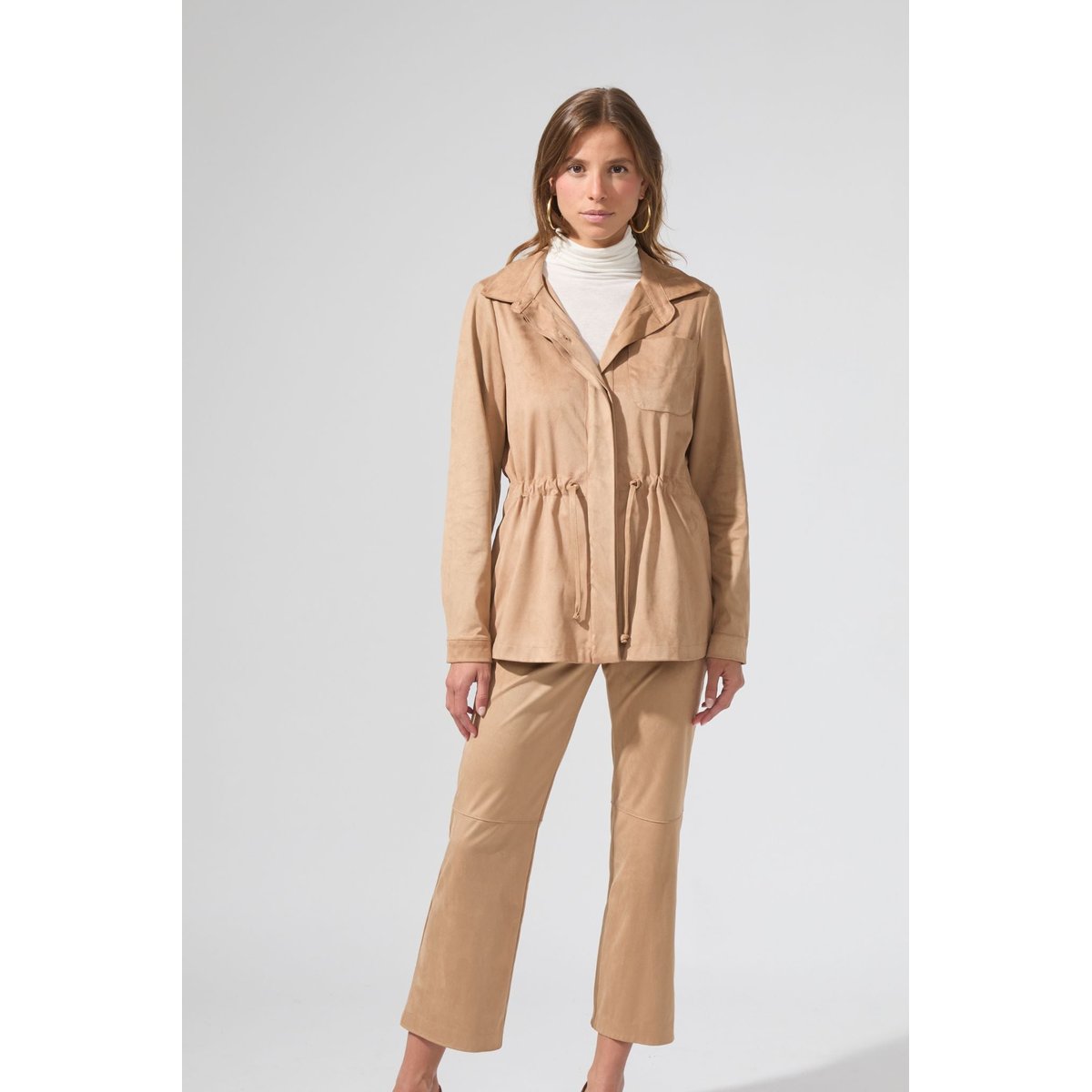 Veste fine boutonnée YEPA beige, BENOA