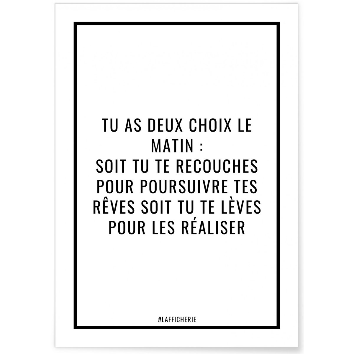 Poster Choix du matin blanc, L'AFFICHERIE
