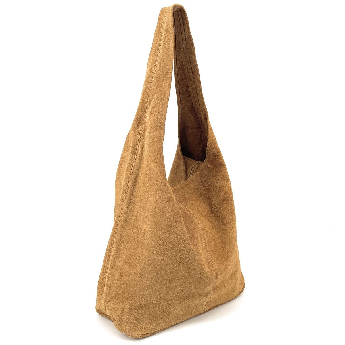 Sac à main en croute de cuir italien EVA camel, OH MY BAG