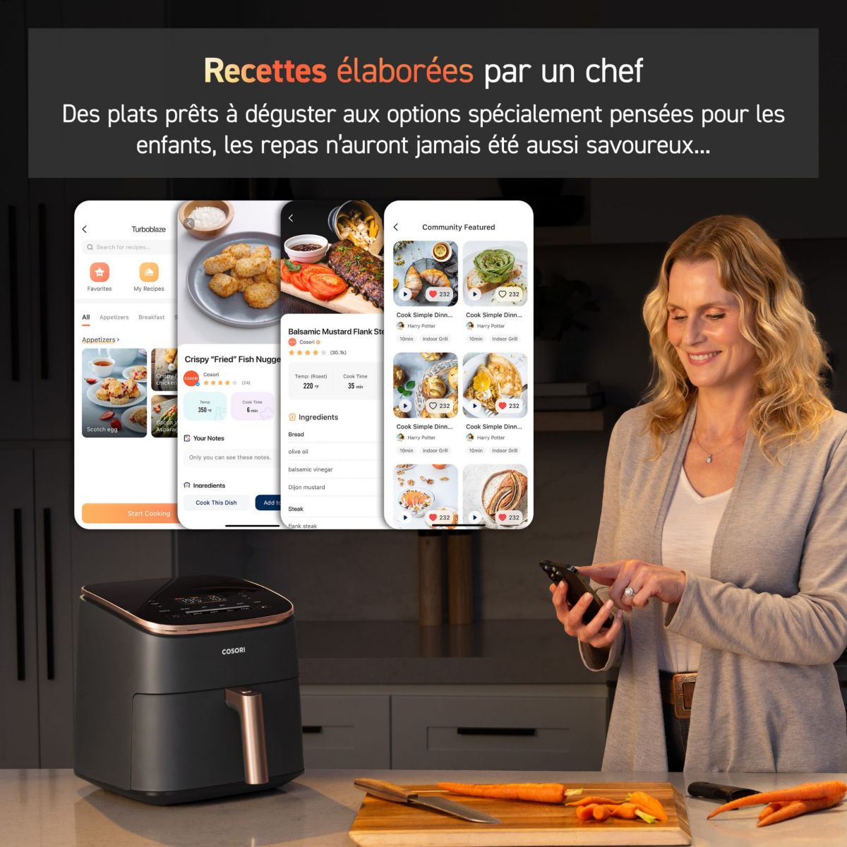 Friteuse sans huile KOSP0019EUN TurboBlaze chef édition couleur unique, COSORI