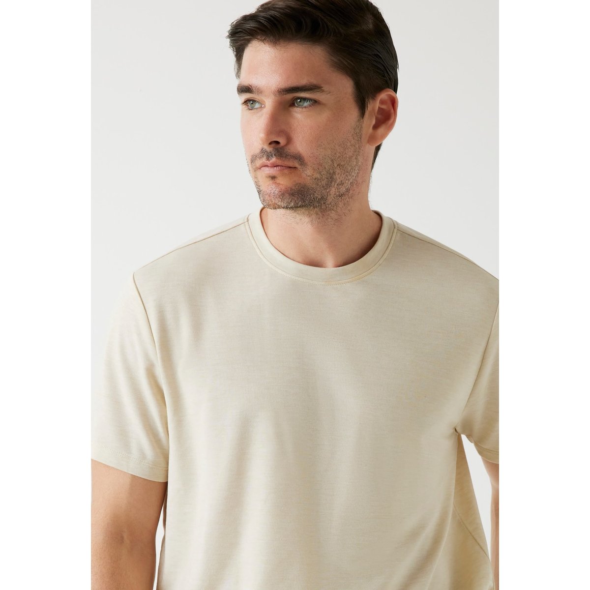T-Shirt En Mélange De Laine crème, GUESS