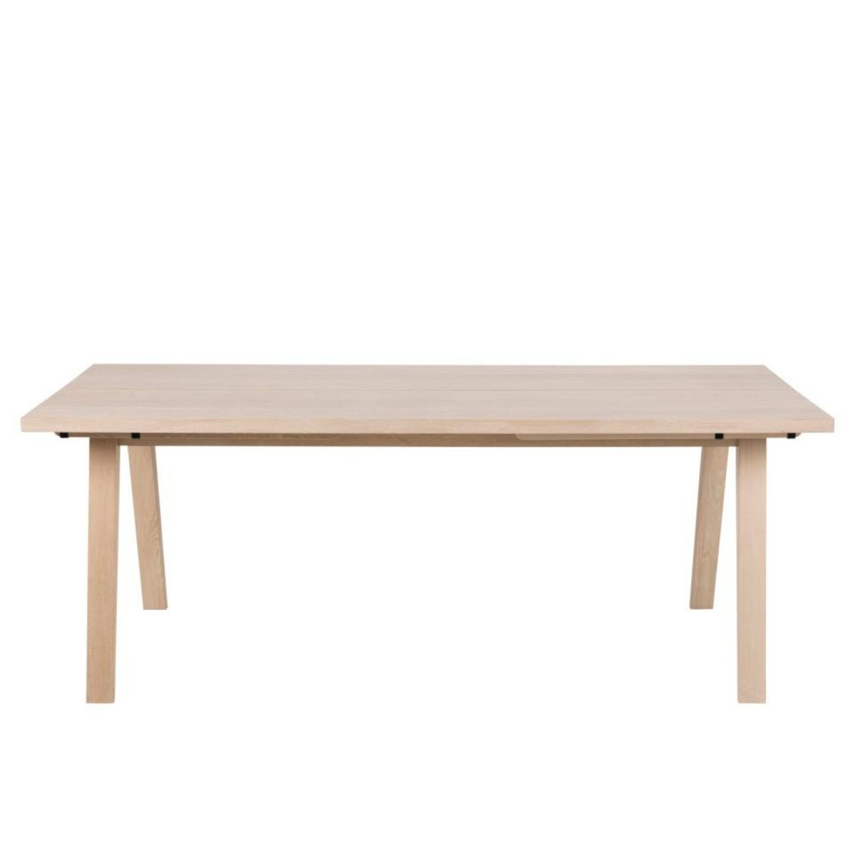 Table à manger rectangulaire en bois blanchi L200 8 personnes - ALISIA bois clair, HELLIN, DEPUIS 1862