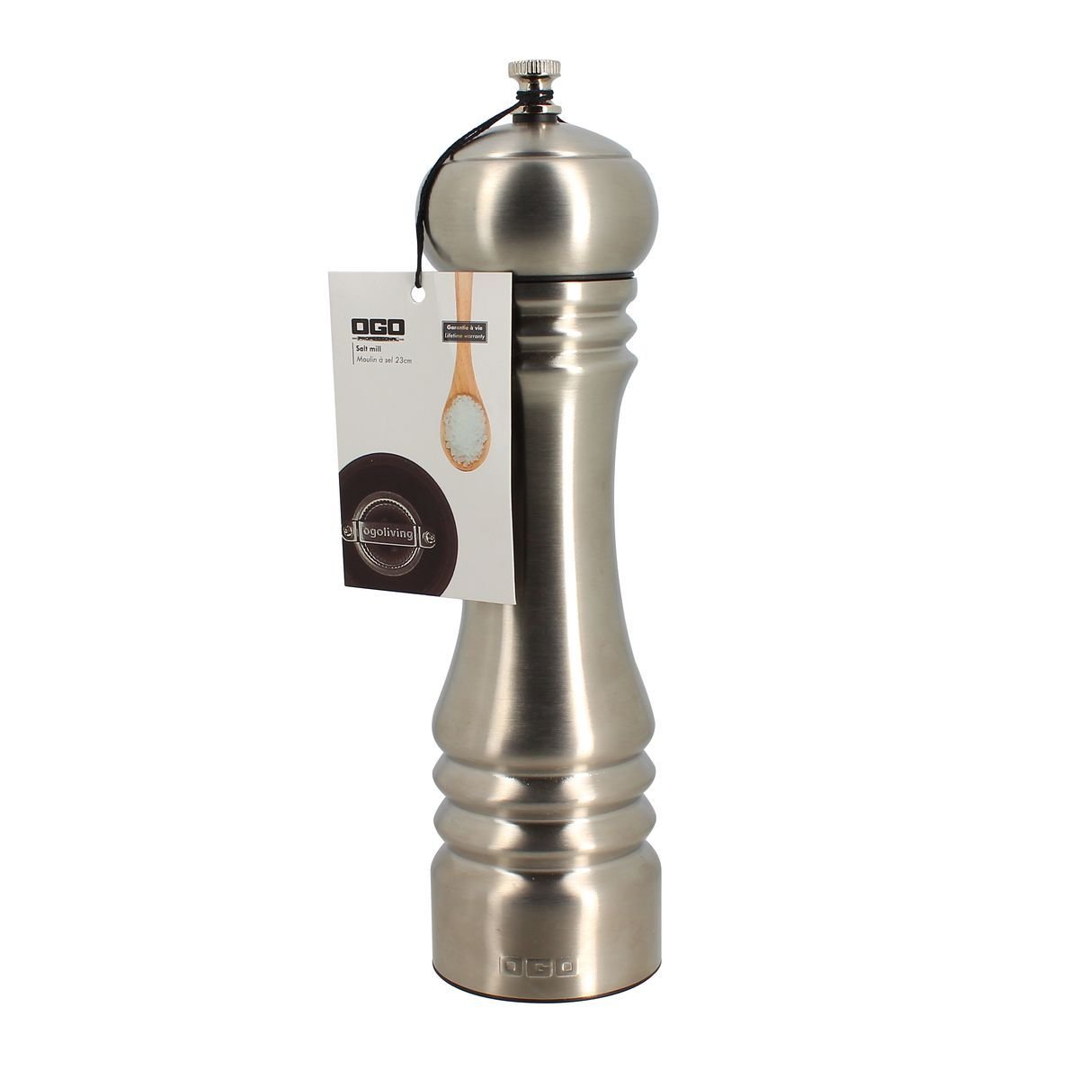 Moulin à sel en acier inoxydable inox, OGO LIVING