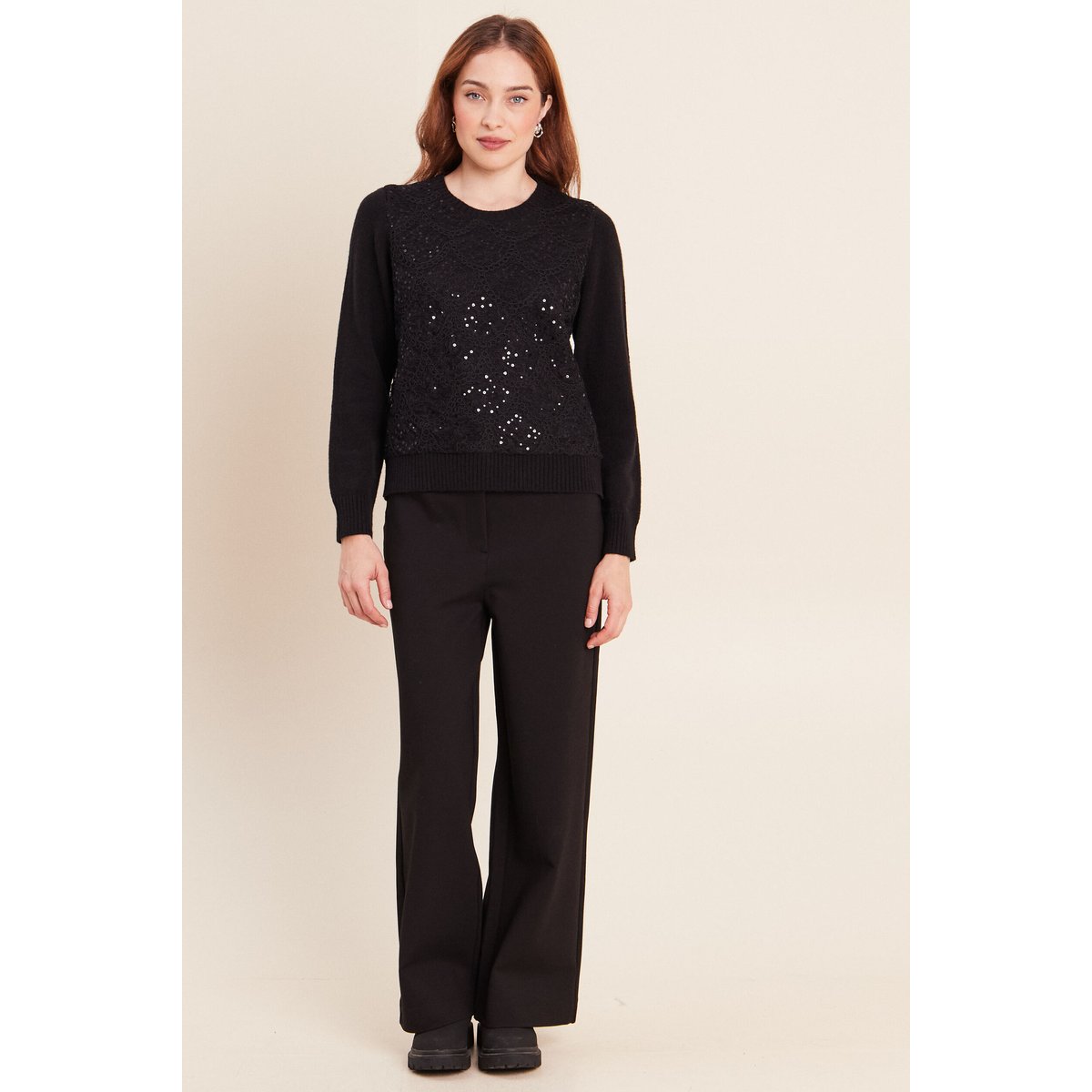 Pull col rond noir, BREAL