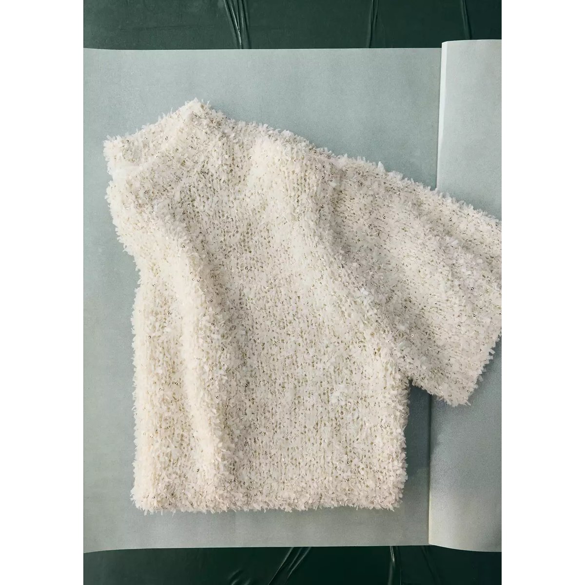 Pull-over manches courtes écru, MANGO