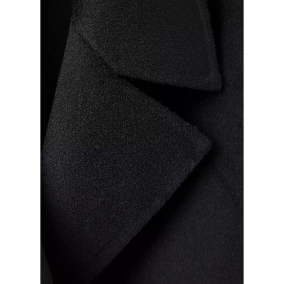 Manteau laine fait main noir, MANGO