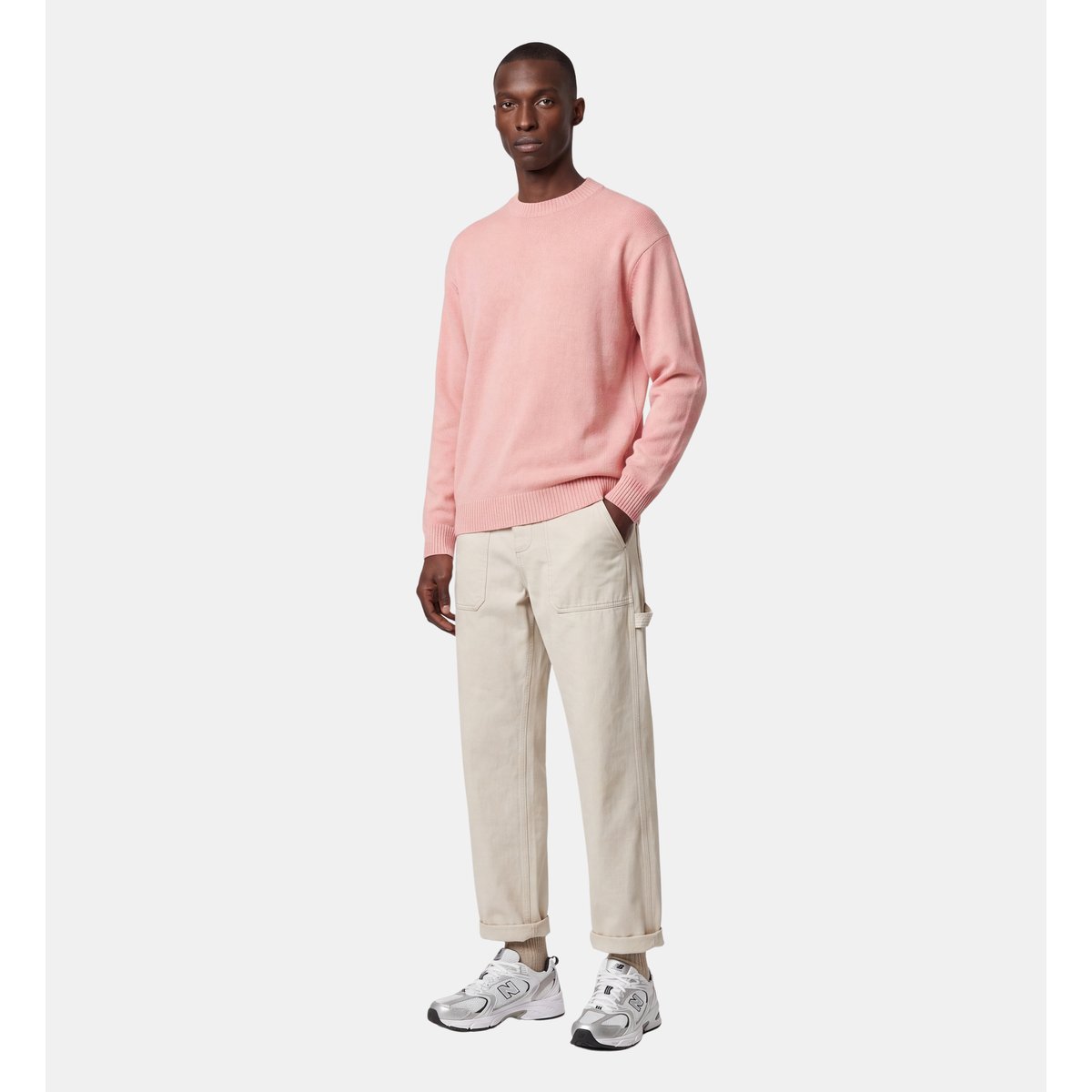 Pull droit toft laine mélangée rose thé, GALERIES LAFAYETTE