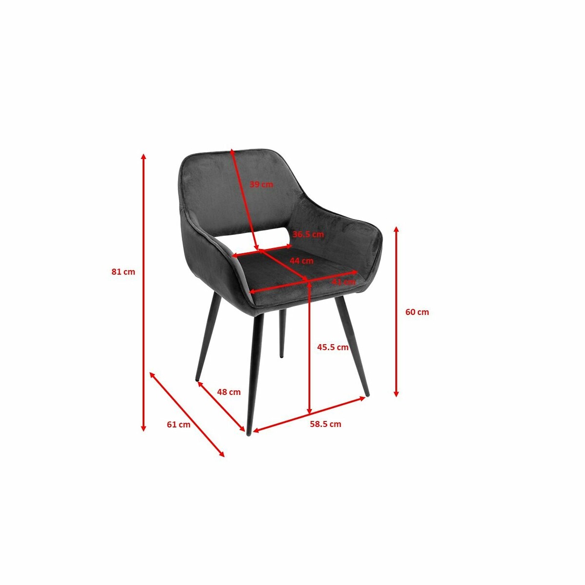 Chaise a. acc. San Francisco vert foncé noir, KARE DESIGN