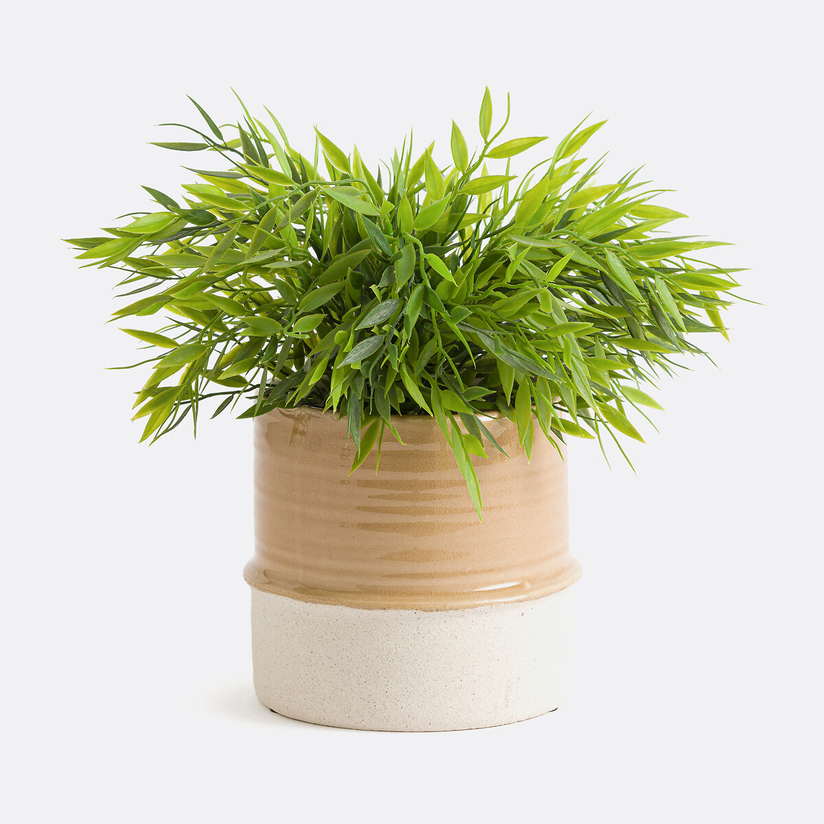Cache-pot en céramique émaillée Ø15 cm, Malino cappuccino, LA REDOUTE INTERIEURS