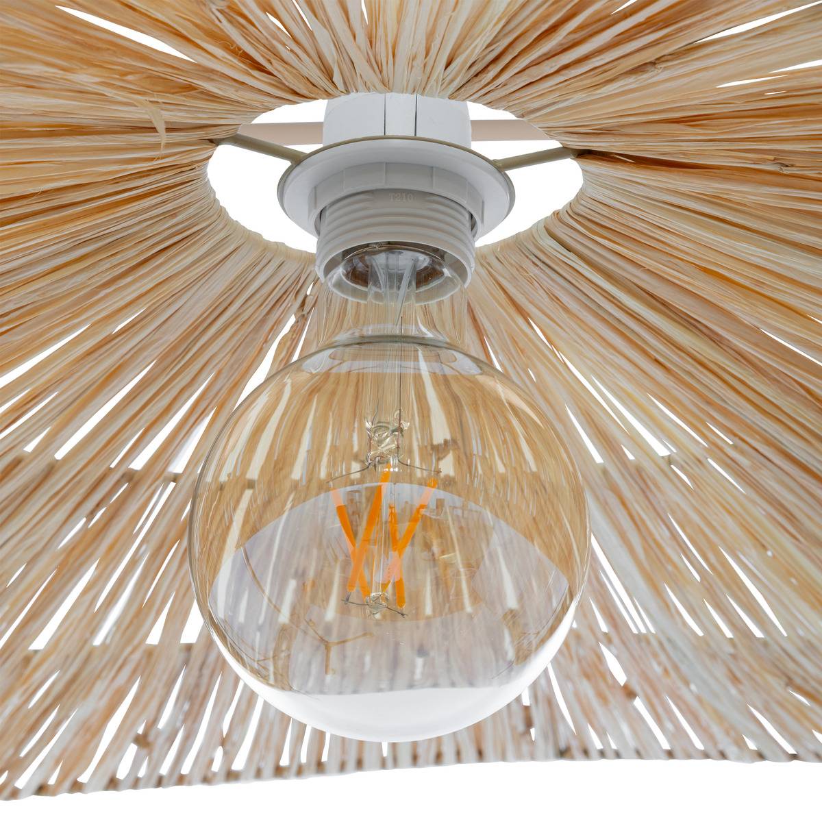Suspension raphia naturel ORANE beige, ATMOSPHERA