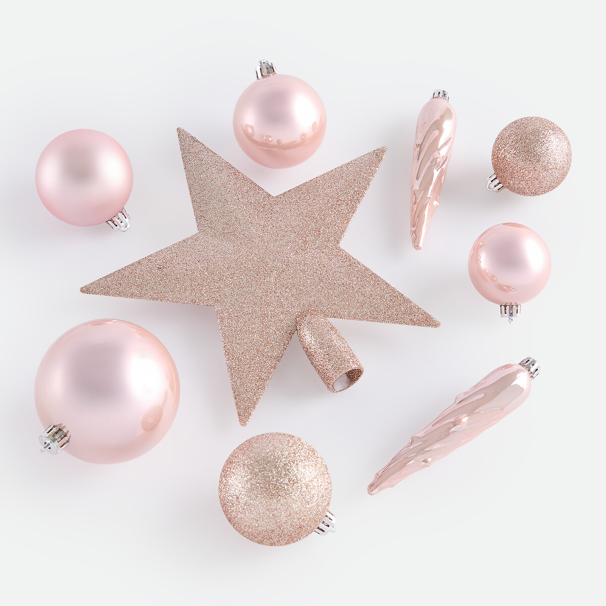 Coffret de 33 boules de Noël, CASPAR rose, LA REDOUTE INTERIEURS