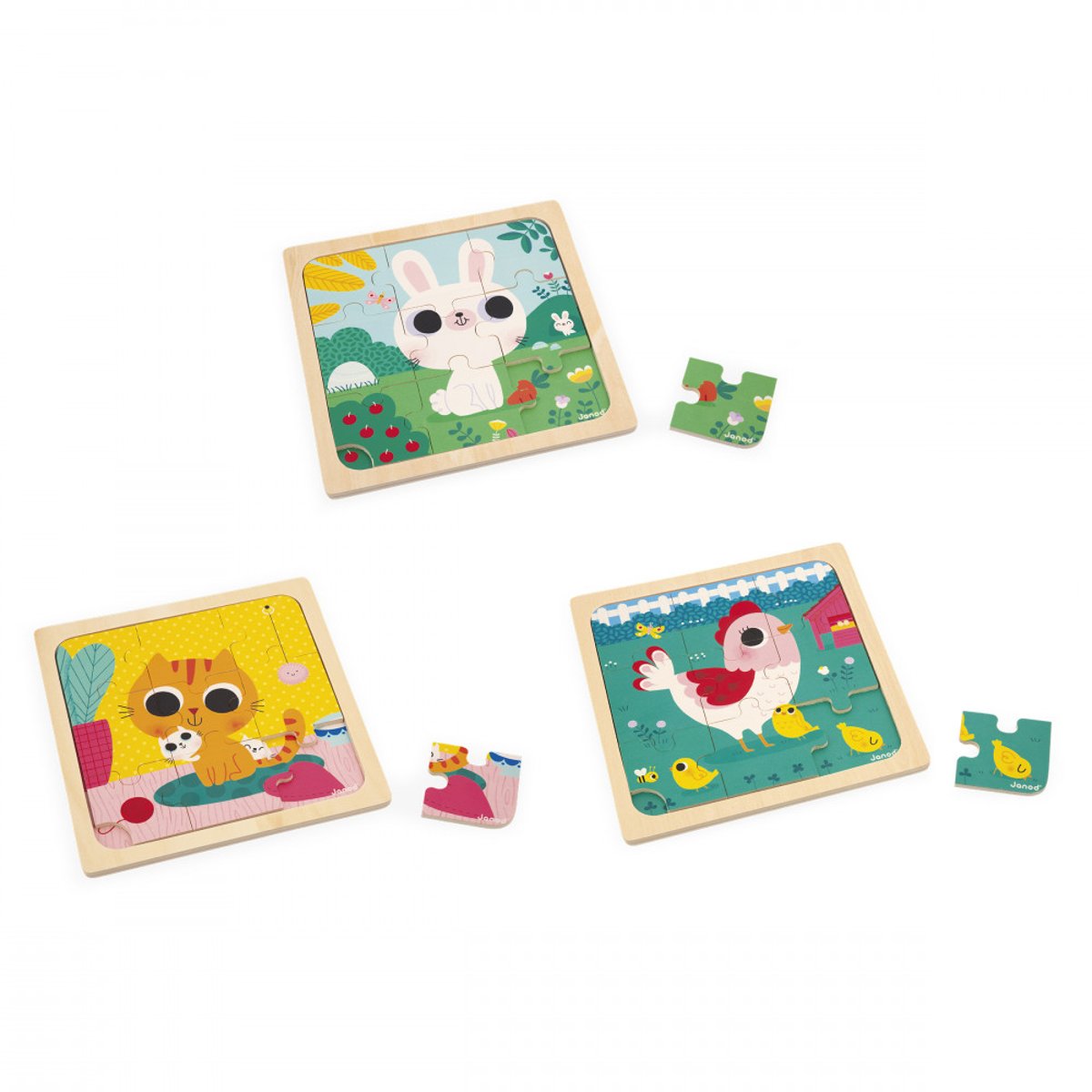 Puzzle Trio couleur unique, JANOD