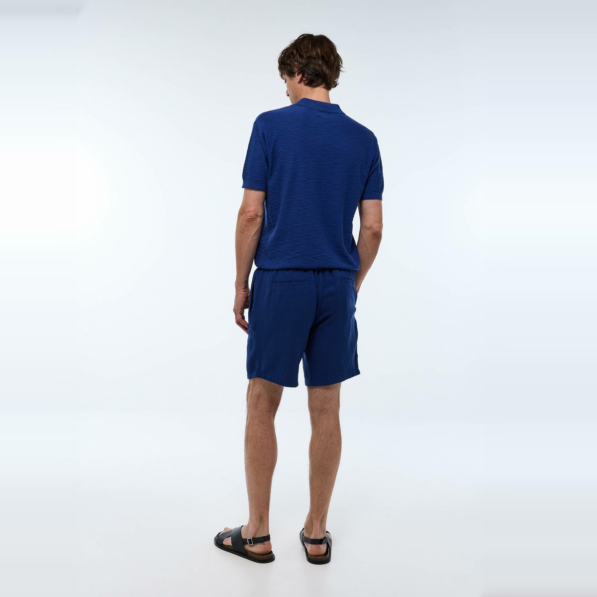 Short en gaze de coton BIO GOTS touareg, MONOPRIX