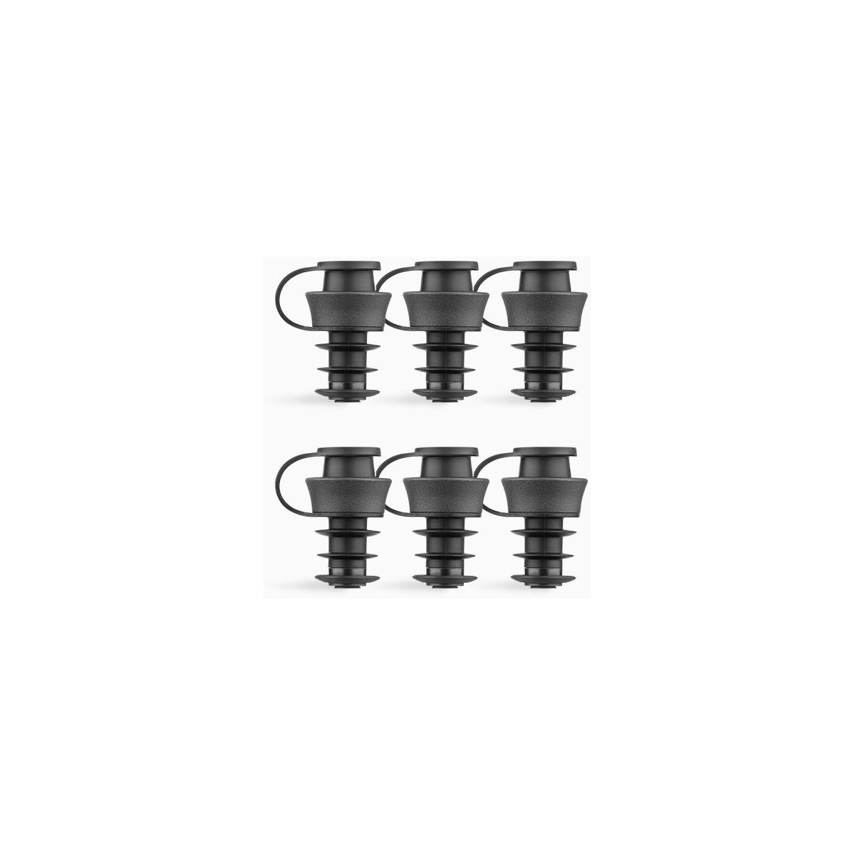 Bouchon Pivot Stoppers Lot De 6 noir, CORAVIN