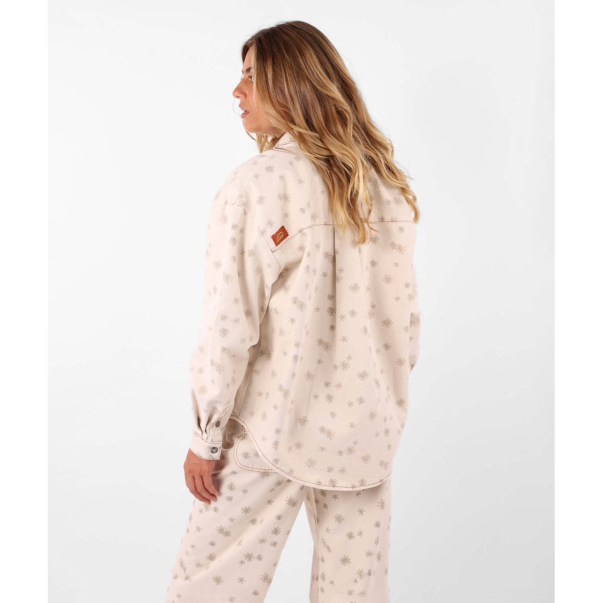 Surchemise en denim imprimé MARGARIDA sable, OXBOW