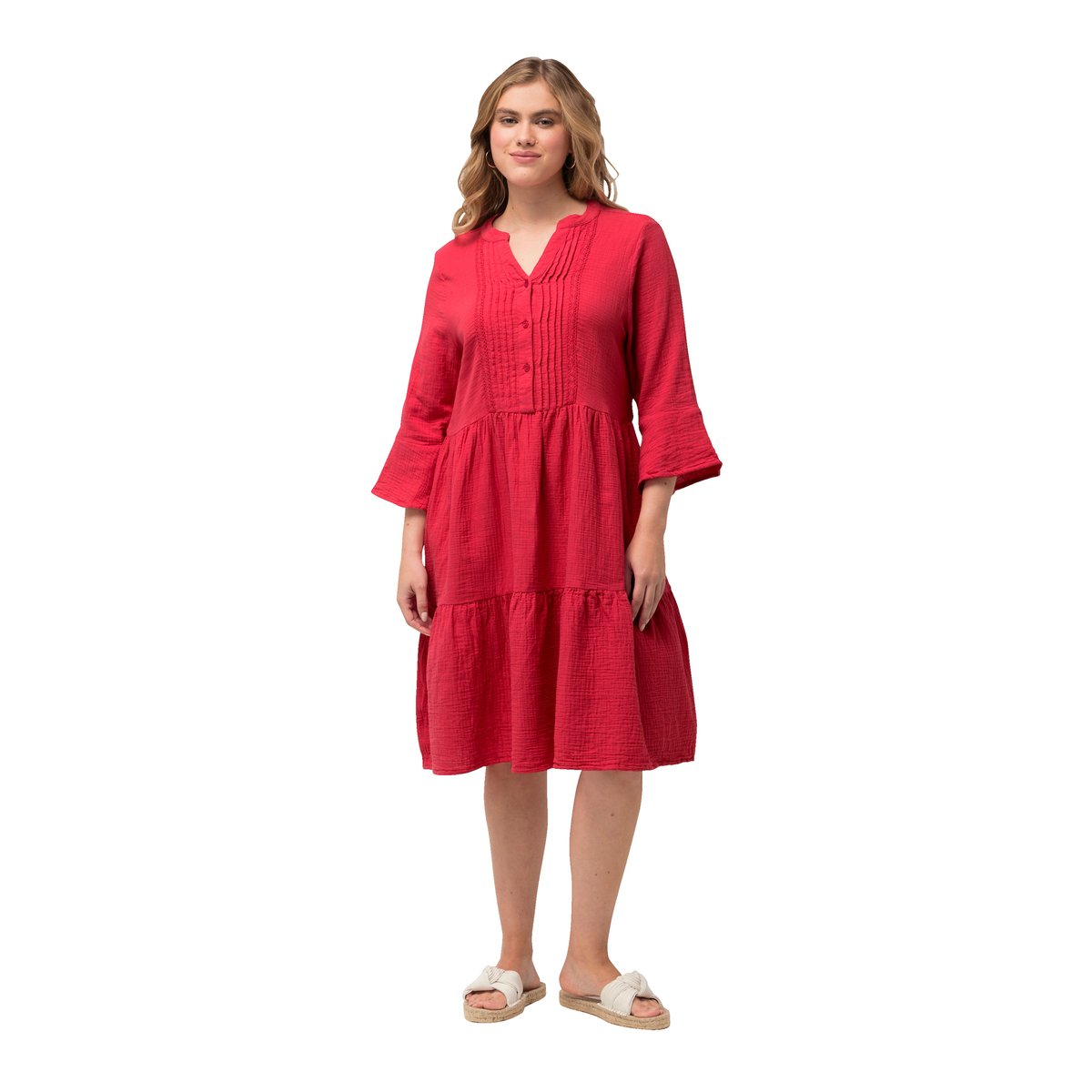 Robe en mousseline rose foncé, ULLA POPKEN
