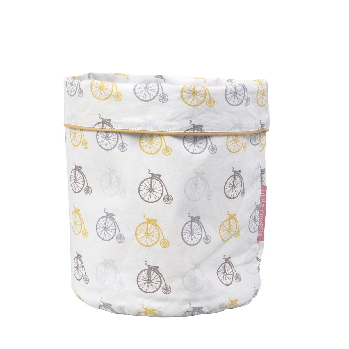 Panier de toilette coton bio LUCIEN gris, LITTLE CREVETTE