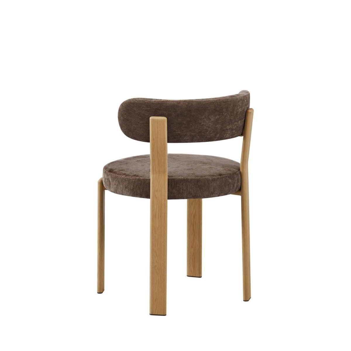 Lot de 2 chaises en tissu piètement effet bois clair- IZZY marron, DRAWER