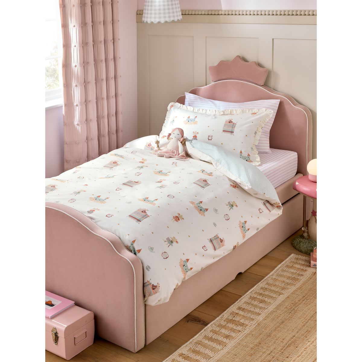 Parure housse de couette et taie d'oreiller souris féerique, NEXT