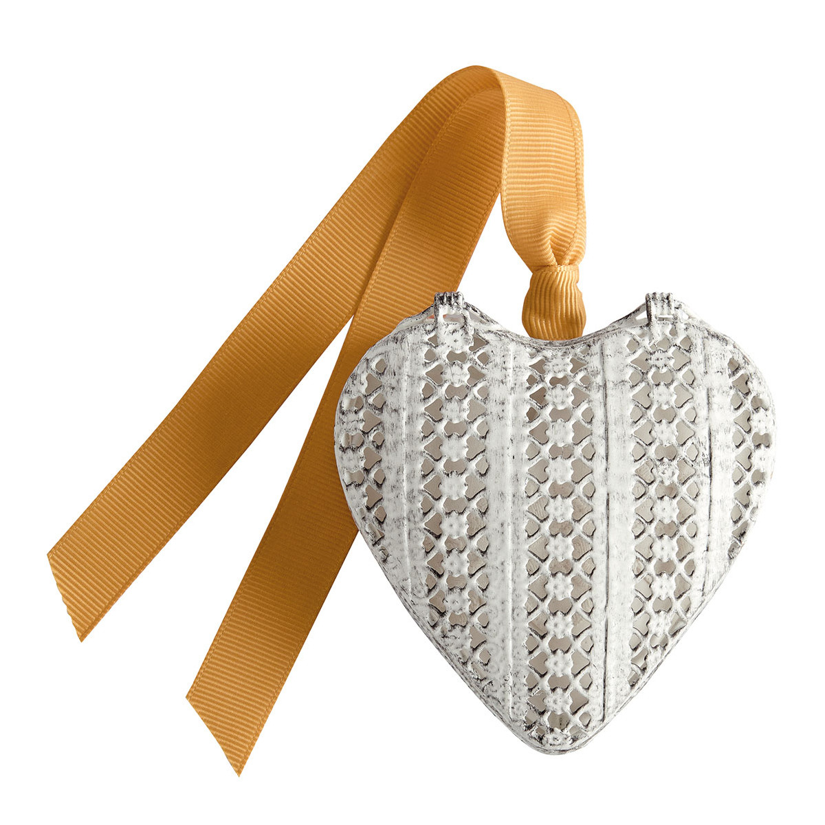 Boîte Cœur et décor parfumé - FLEUR DE MANDARINE blanc, MATHILDE M