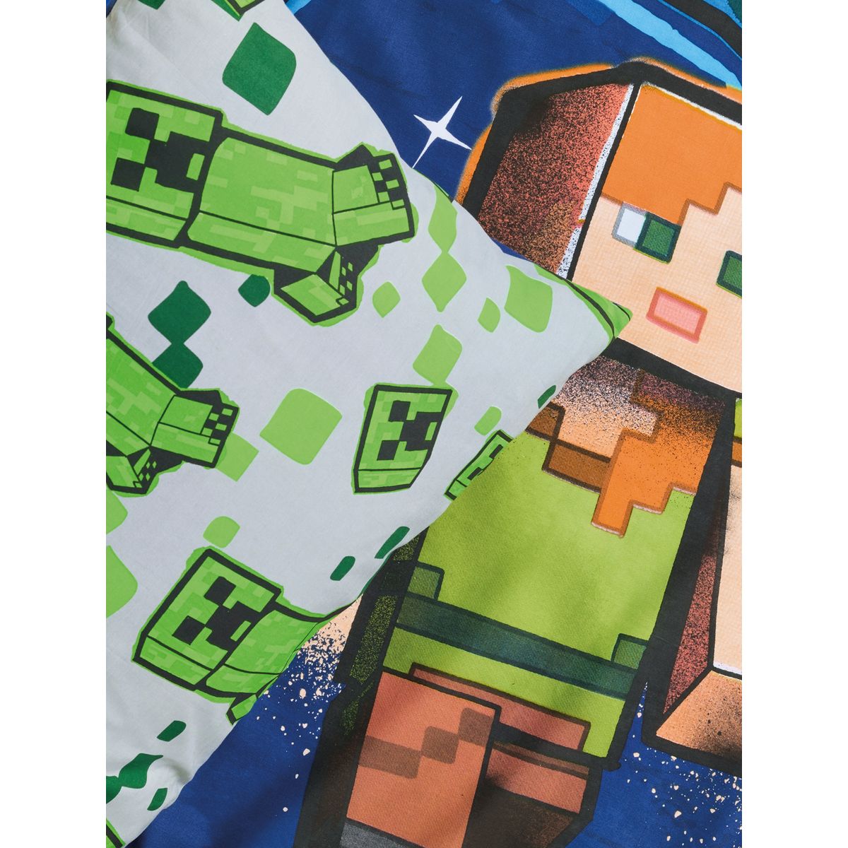 Parure housse de couette et taie d'oreiller minecraft, NEXT