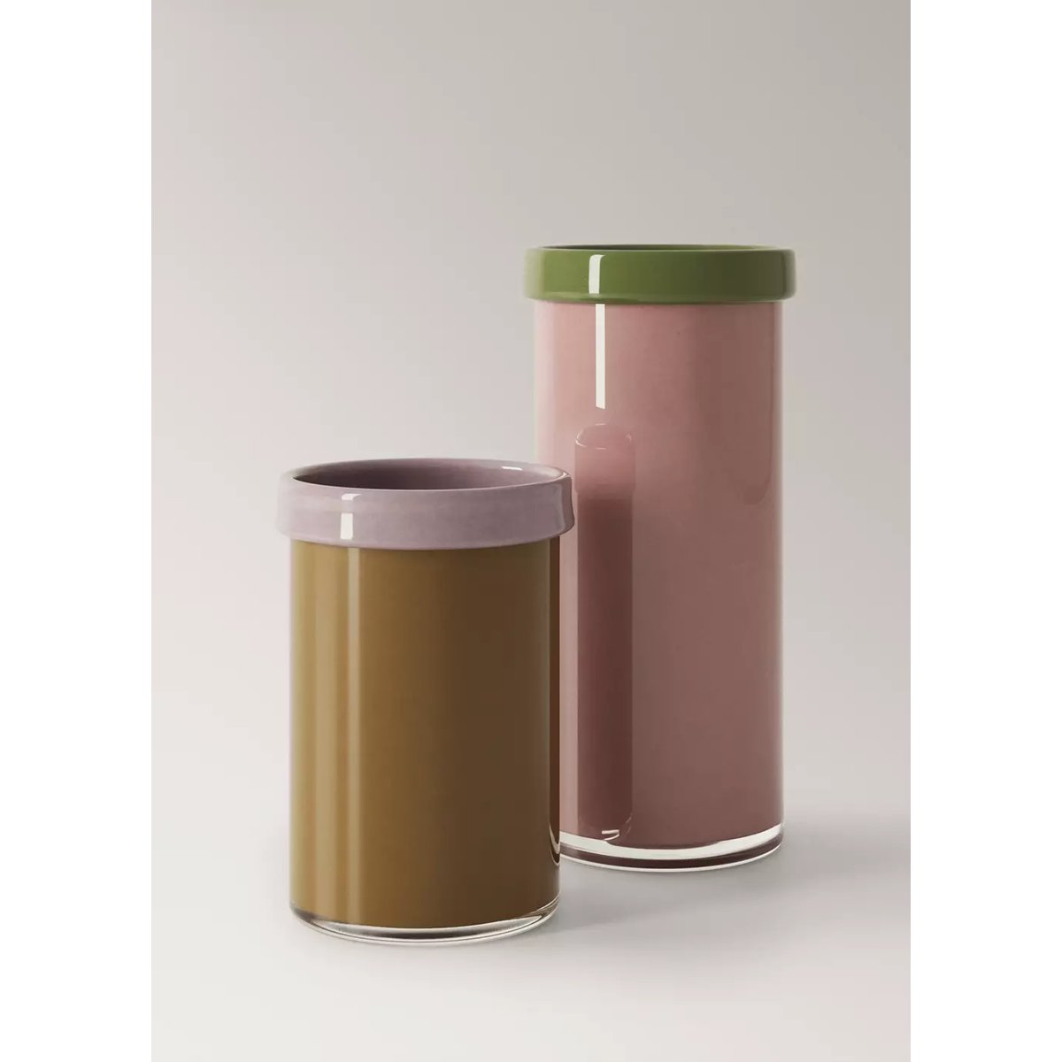 Vase 100 % cristal bicolore marron, MANGO HOME