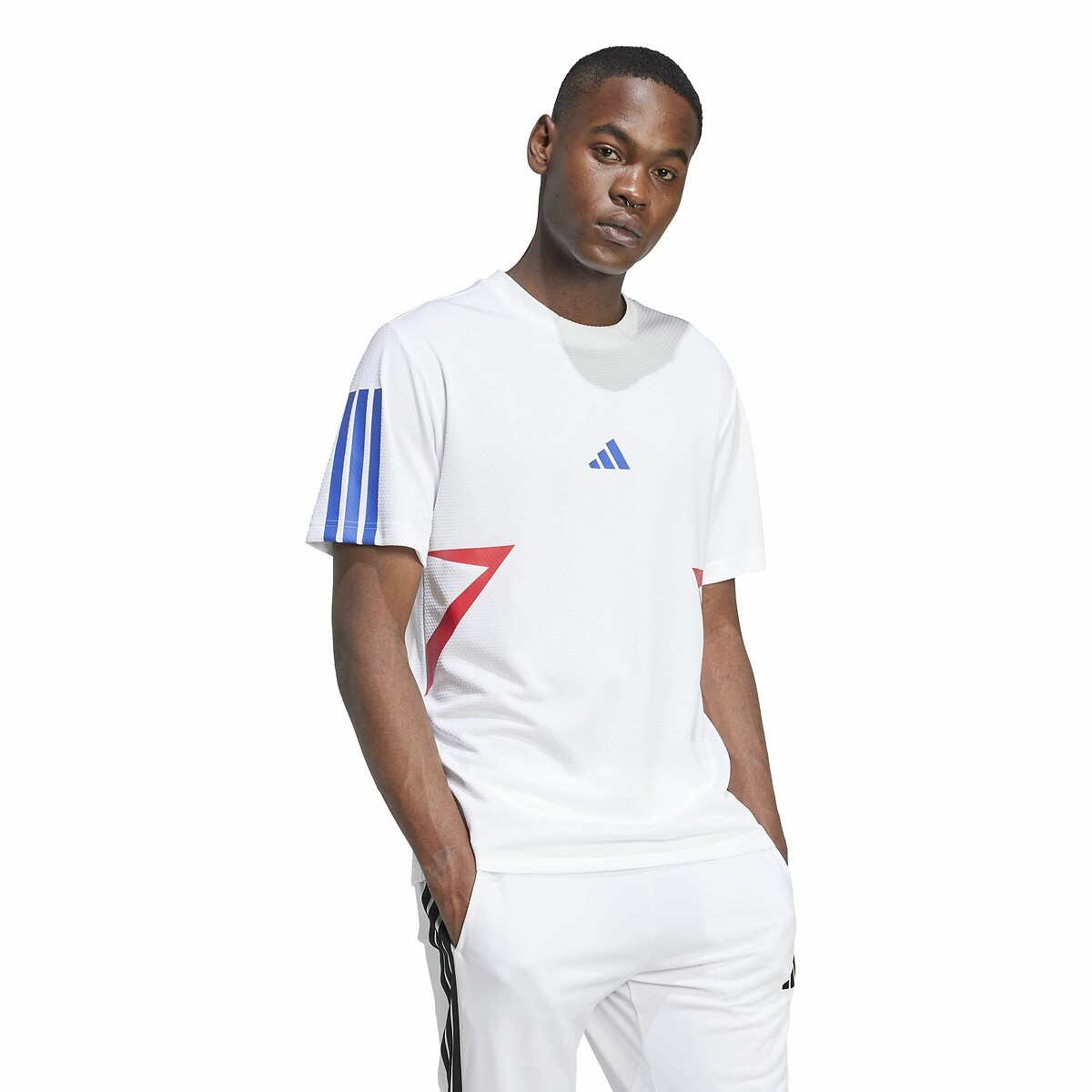 T-shirt colorblock House of Tiro bianco, ADIDAS SPORTSWEAR