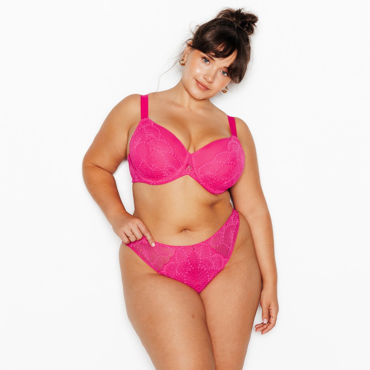 Tanga HERMINE+ fuchsia, ROUGEGORGE LINGERIE