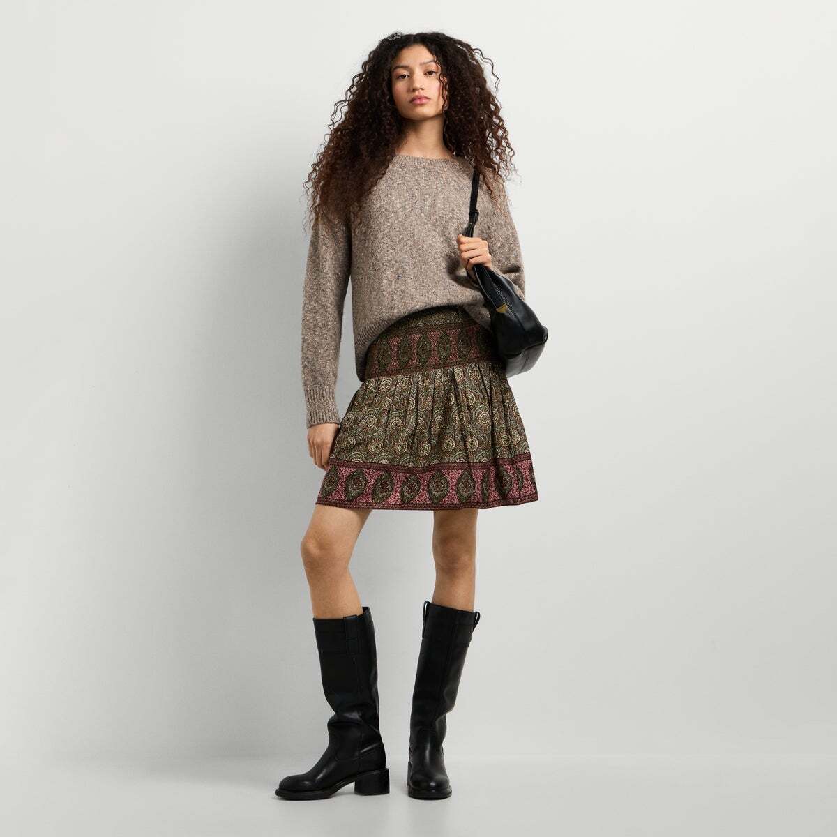 Pull Col Rond En Maille brun de trail, PEPE JEANS