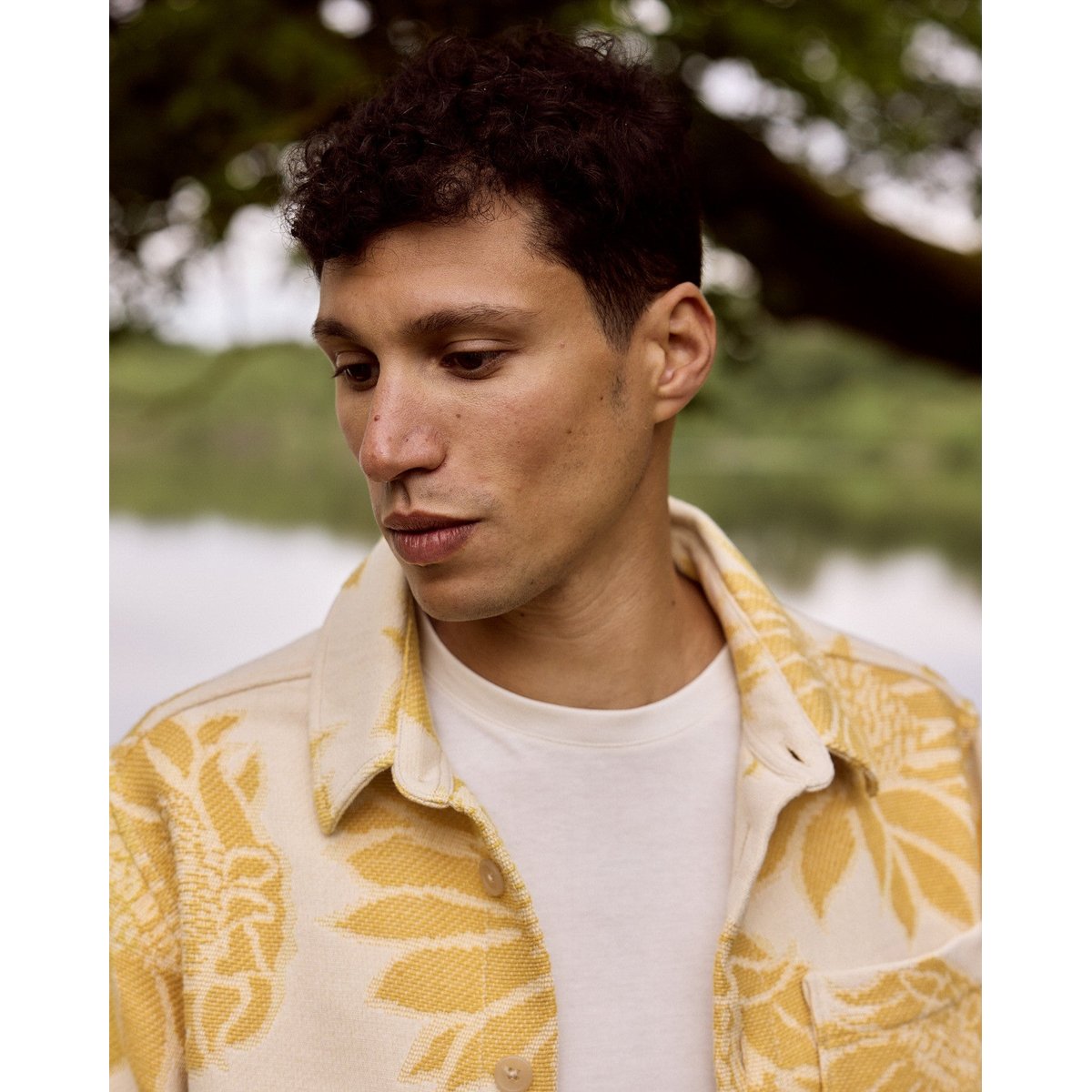 Sur chemise GASTINE crème et jaune, FAGUO
