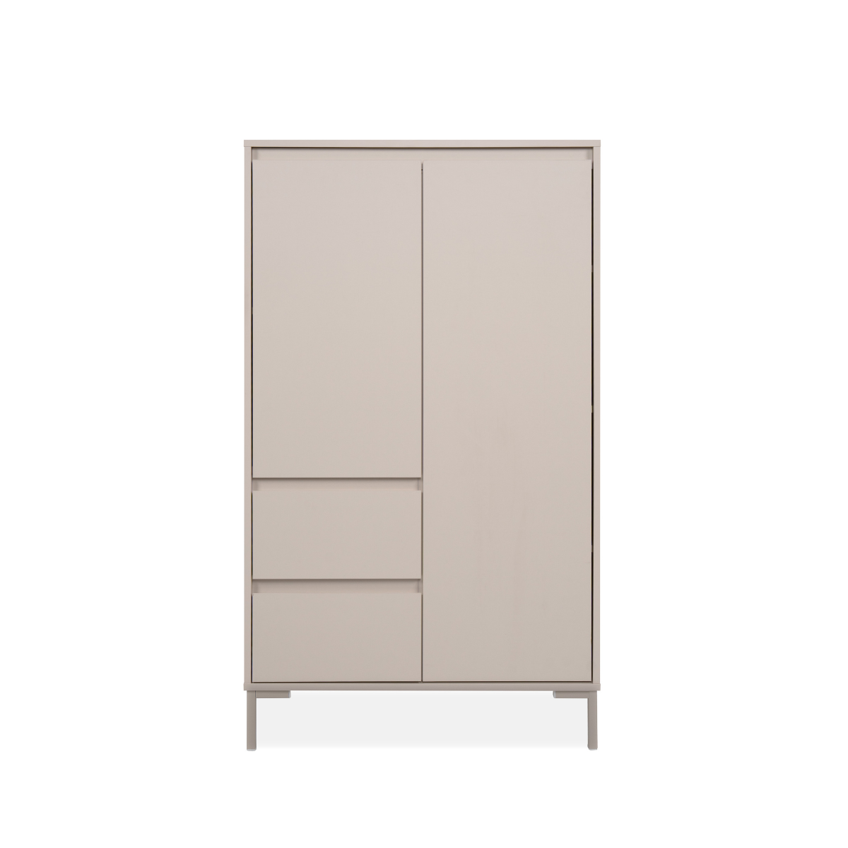 Buffet haut 2 portes et 2 tiroirs NERIO beige, CALICOSY