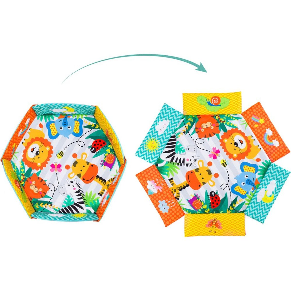 Tapis d'éveil avec arche Jungle couleur unique, FILLIKID