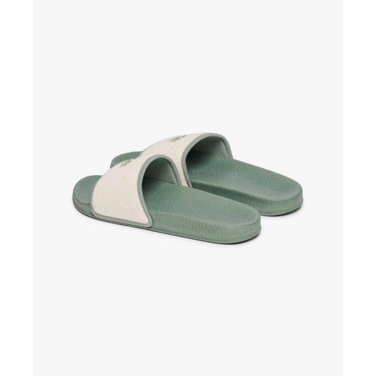 Claquettes de Piscine en Éponge vert jade clair/blanc cassé, SUPERDRY