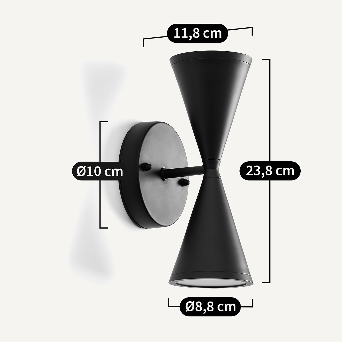 Bisbille Metal Exterior Double Wall Light black, AM.PM