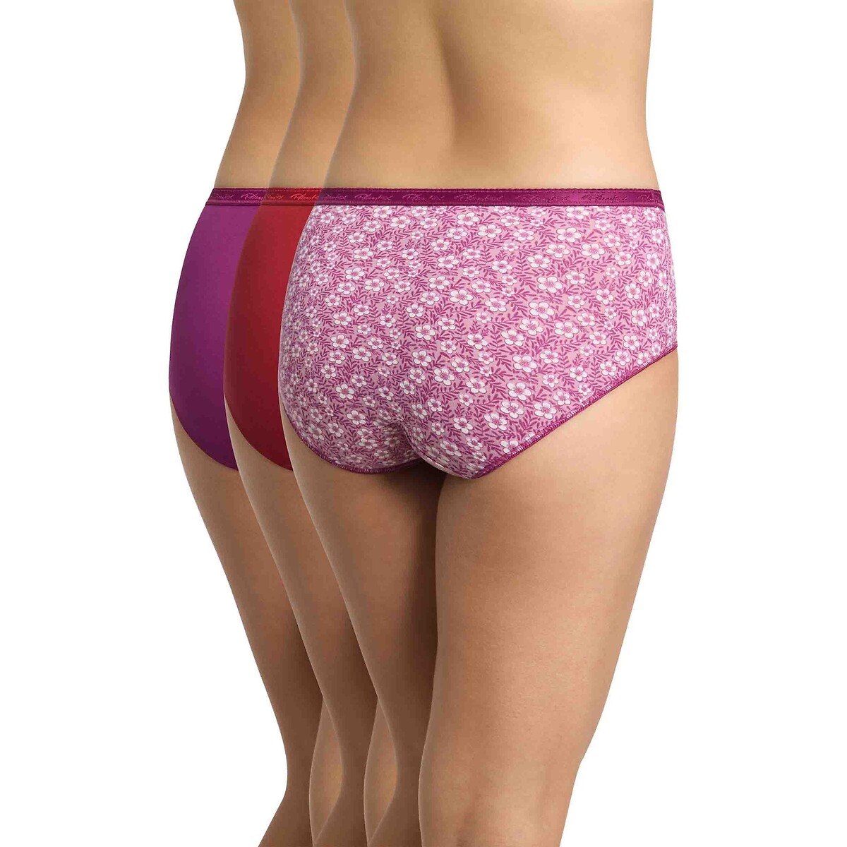 Confezione 2 + 1 gratuito slips midi in cotone bio melagrana, PLAYTEX