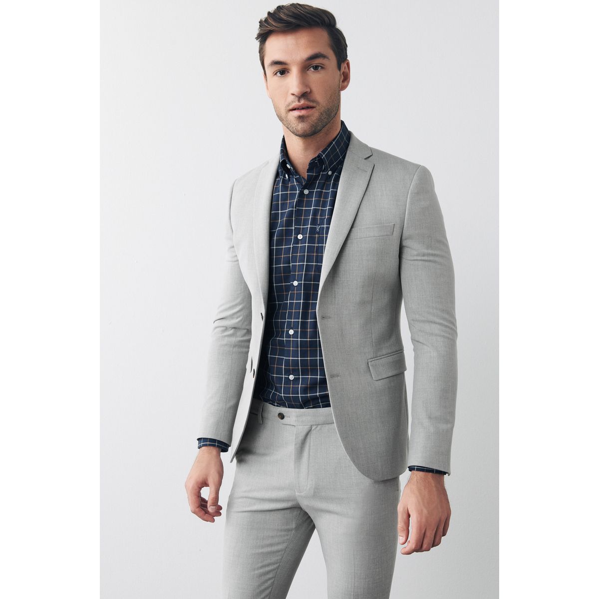 Veste de costume stretch gris clair, NEXT