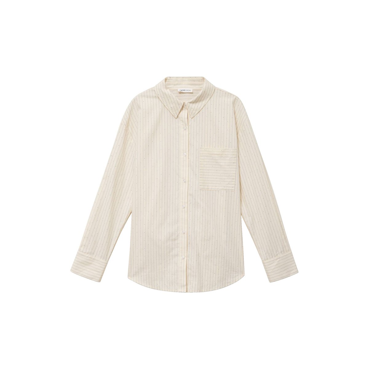 Chemise droite manches longues jaune, CACHE CACHE