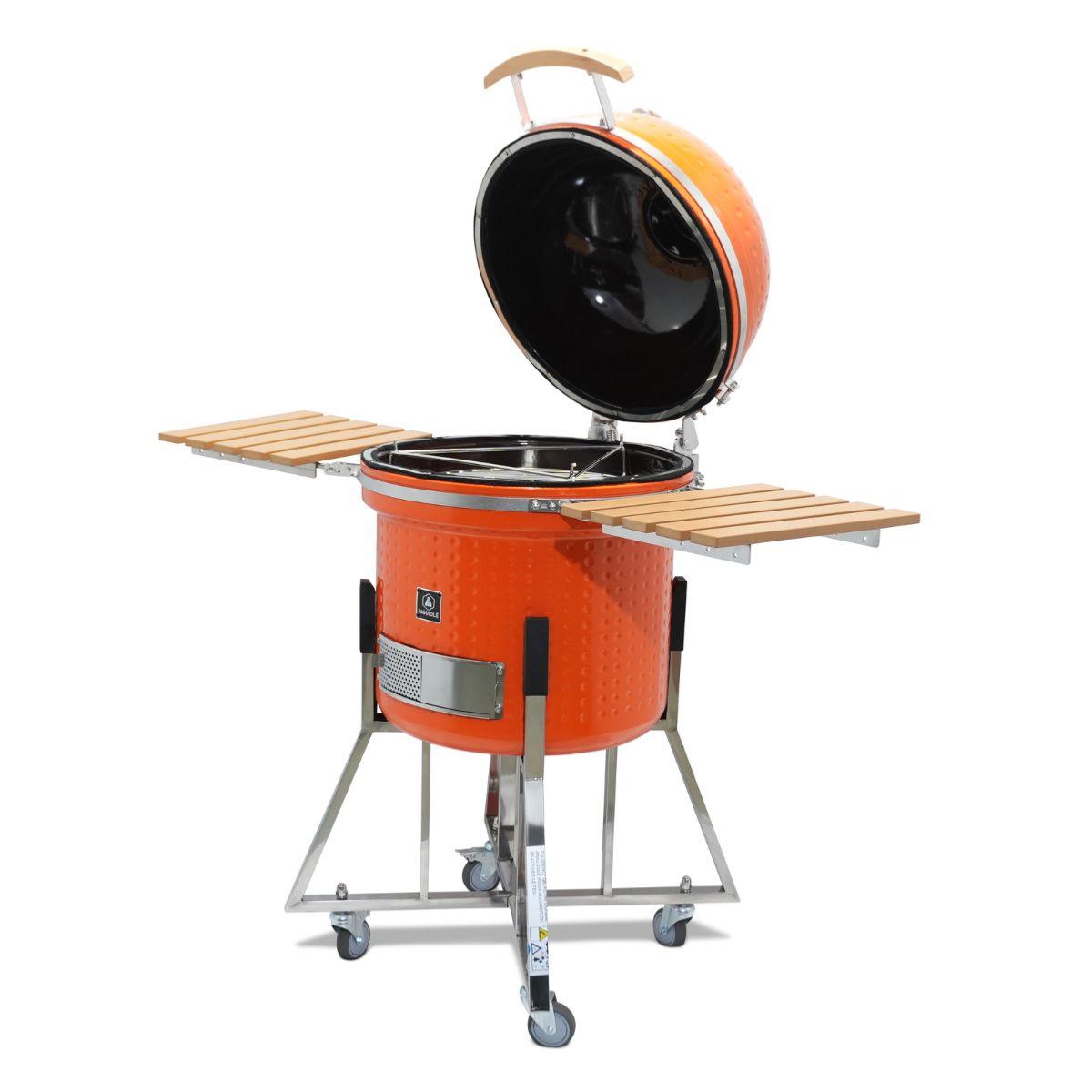 Kamado barbecue avec housse de protection couleur unique, LAGUIOLE CUISSON
