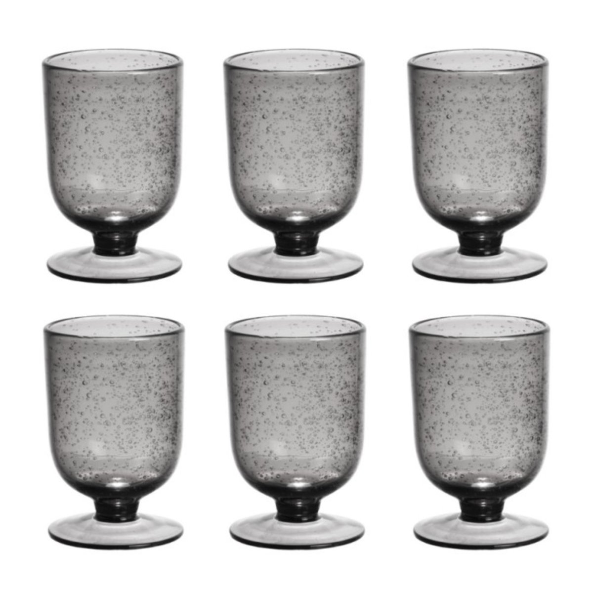 Verre à pied Gordes Bullé 25 cl (lot de 6) gris, TABLE PASSION